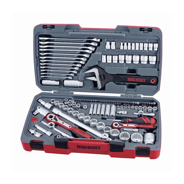 TM127 - 127 Piece 1/4 in, 3/8 in and 1/2 in Drive Socket Set Met